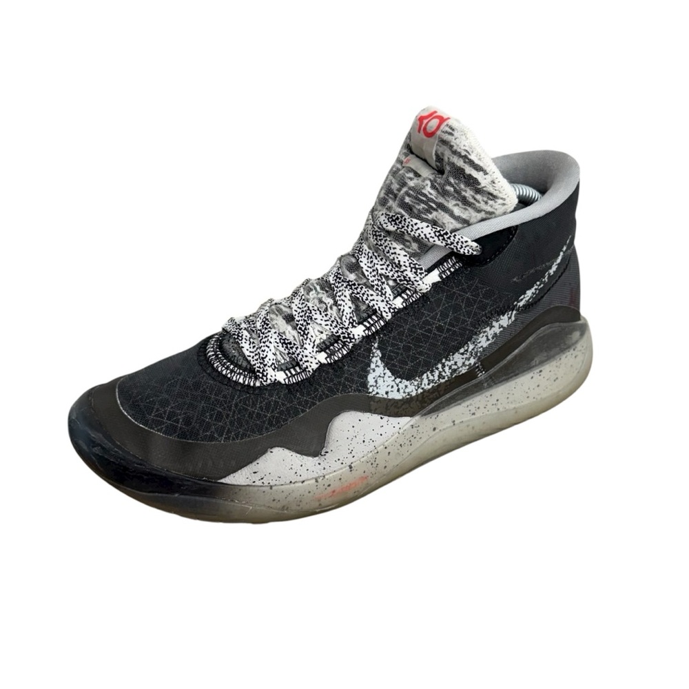 Nike Zoom KD12 Kevin Durant Men Size 8 Shoes Black Cement AR4229-002 Sneakers